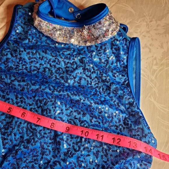 Weissman Costumes Blue Fringe Costume Girls Size XLC